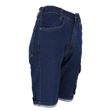 Pantaloni de lucru scurti dama JEANS-L777-TS, denim cu elastan, insertii Cordura - Img 2