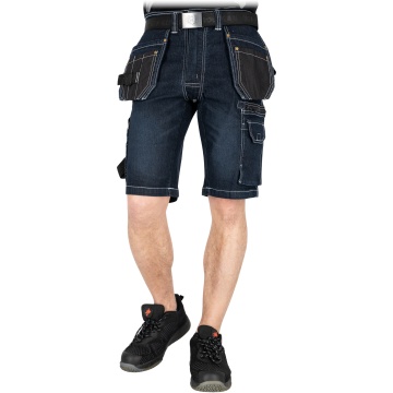 Pantaloni de lucru scurti JEANS415-TS, talie elastica, buzunare pentru unelte, insertii Cordura