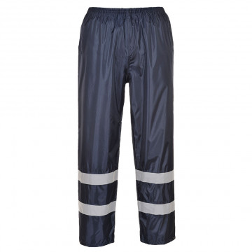 Pantaloni de ploaie Iona Classic F441, finisaj Texpel™ Splash Eco rezistent la apa si pete, tivuri reglabile cu capse, cu banda reflectorizanta