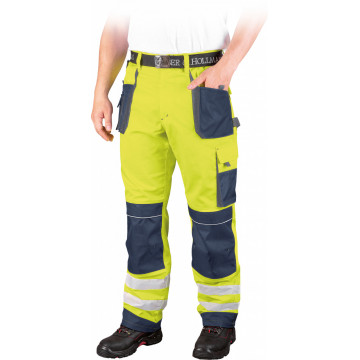 Pantaloni in talie Formen, HiVis, benzi reflectorizante, buzunare multiple, suport genunchiere