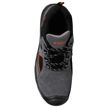 Pantofi de lucru Kastor 2.0 Grey Low O1, fara bombeu, piele, toamna/vara, brant detasabil si antistatic - Img 7