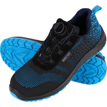 Pantofi de protectie cu bombeu din otel DROP-ROL S1 SR FO, talpa antiderapanta, elemente reflectorizante