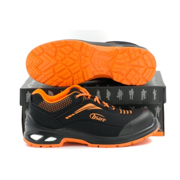 Pantofi de protectie ELAN Orange S3S SR FO, microfibra, amortizare E-TPU, bombeu fibra de sticla, cu lamela Kevlar, negru/portocaliu - Img 4