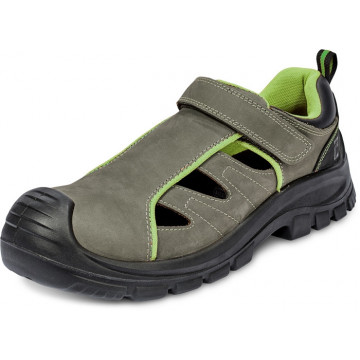 Sandale de lucru de barbati Derril MF S1P SRC, piele nubuc, bombeu compozit, antistatice, gri