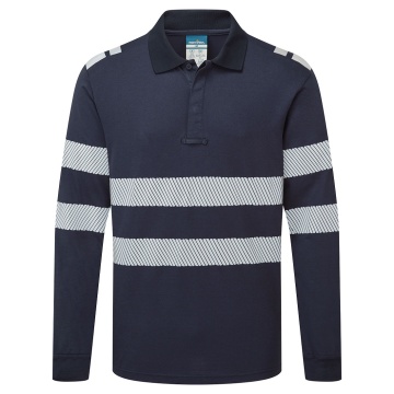 Tricou polo de lucru cu maneca lunga FR733 Modaflame, ignifug, antistatic, protectie ARC - Img 1