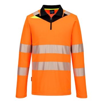 Tricou polo de lucru Hi-Vis DX419 DX4, respirabil, slim fit, reflectorizant - Img 1