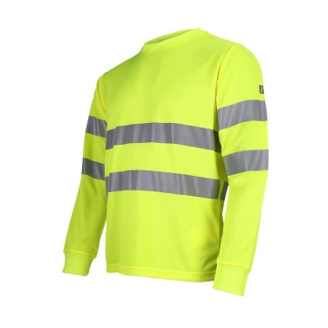 Tricou reflectorizant cu maneca lunga FLUO, material tip plasa, de inalta vizibilitate, Clasa 2 - Img 3