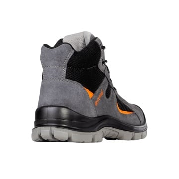 Bocanci protectie cu bombeu metalic, Kastor 2.0 Grey Mid S1, piele velur, gri, cu protectie la glezna - Img 6