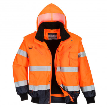 C465 - Jacheta Contrast Bomber Hi-Vis