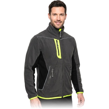 Jacheta de lucru FORMEN, fleece calduros, 3 buzunare cu fermoar, guler inalt si elemente reflectorizante - Img 4