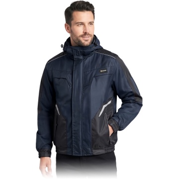 Jacheta de lucru vatuita ASTRAL cu gluga detasabila, interior fleece, buzunare multiple si elemente reflectorizante