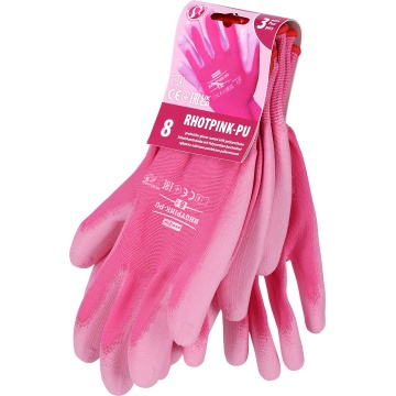 Manusi de protectie pentru femei Hotpink-PU 12buc/set