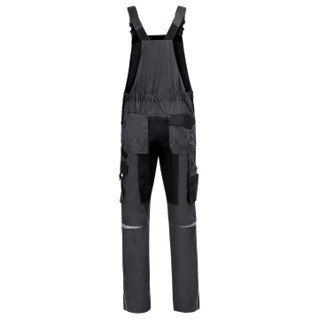 Pantaloni cu pieptar Prisma Spandex, gri/negru - Img 2