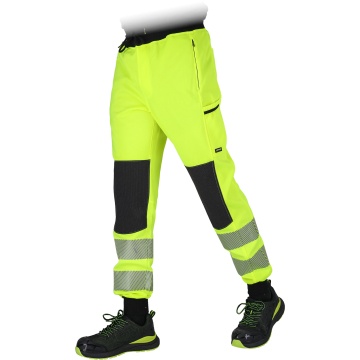 Pantaloni de lucru in talie Bremmen Hi-Vis, pentru barbati, din bumbac si poliester, cu insertii Rip-Stop, pentru logistica si industrie
