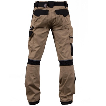 Pantaloni de lucru in talie Desert, pentru barbati, din bumbac si elastan, cu insertii Cordura, pentru constructii si industrie - Img 5