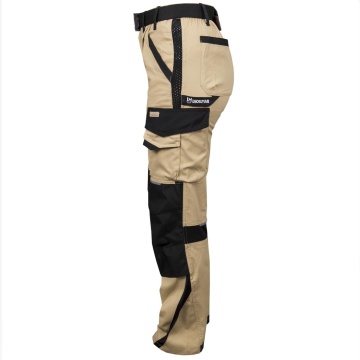 Pantaloni de lucru in talie Sand, pentru femei, din bumbac si elastan, cu insertii Cordura, pentru logistica si industrie - Img 8