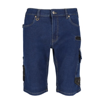 Pantaloni de lucru scurti JEANS303-TS, denim cu elastan, insertii Cordura, buzunare multiple - Img 3