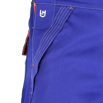 Pantaloni de protectie cu pieptar SPECWELD, bumbac, material ignifug, pentru sudura si turnatorii - Img 7
