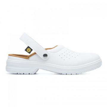 Saboti de lucru E101 Vera OB E A FO ESD SRC, fara bombeu, cu bareta, brant X-dry, microfibra, albi, unisex