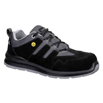 Sandale de protectie compozite FE07 S1 – ESD, din piele / Mesh, antiderapante, 100% fara metal, cu amortizare sub calcai, unisex