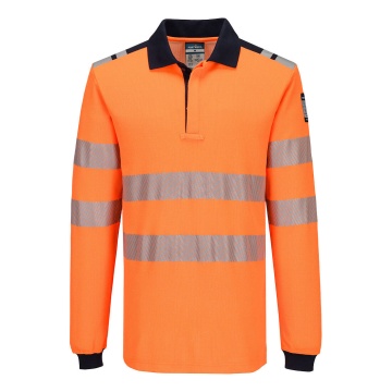 Tricou polo Hi-Vis cu maneca lunga FR734 Modaflame HVO, ignifug, antistatic, protectie ARC - Img 3