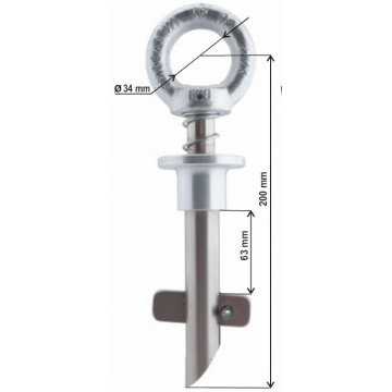 Diblu metal 200MM punct de ancorare permanenta AT 020