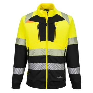 Hanorac de lucru Hi-Vis DX490 DX4 cu fermoar, fleece, reflectorizant