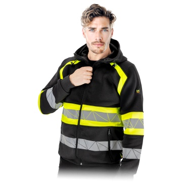 Hanorac de protectie Rautex, cu fermoar si gluga, reflectorizant - Img 3