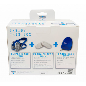 Kit de protectie Elipse P3, semimasca cu filtre P3(R) HESPA si gentuta transport - Img 2