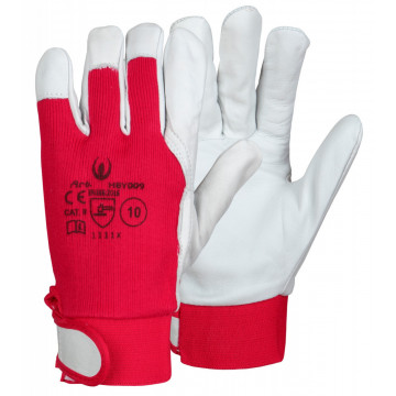 Manusi de lucru Easy Work HBY009, piele fina si material textil, marimea 10