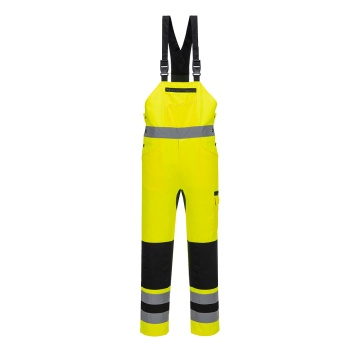 Pantaloni cu pieptar Hi-Vis Eco Stretch CD852 WX2, cu 16 buzunare