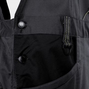 Pantaloni cu pieptar Prisma Spandex, gri/negru - Img 5