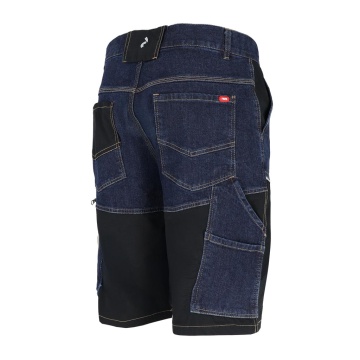 Pantaloni de lucru scurti JEANS204-TS, denim cu elastan, talie elastica, insertii Rip-Stop - Img 5