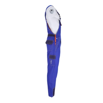 Pantaloni de protectie cu pieptar SPECWELD, bumbac, material ignifug, pentru sudura si turnatorii - Img 4
