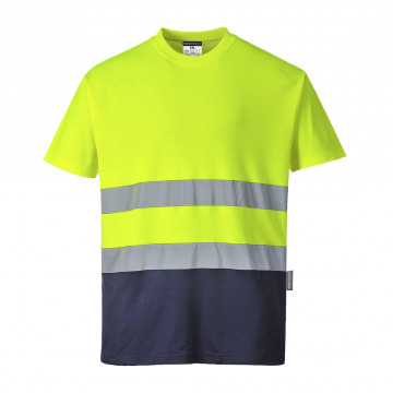 S173 - Tricou Bicolor din Bumbac Confort - Img 1