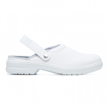 Saboti de protectie cu bombeu metalic Jasmine A711 SB E A FO SRC, microfibra, brant Air-dry antistatic, albi