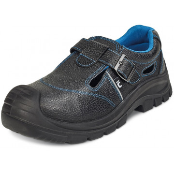 Sandale de protectie Raven XT S1 SRC cu bombeu metalic, piele, talpa antiderapanta, negre
