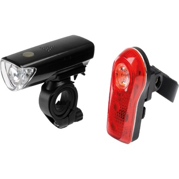 Set lumini bicicleta Mactronic Falcon Eye Duo, lampa fata si spate