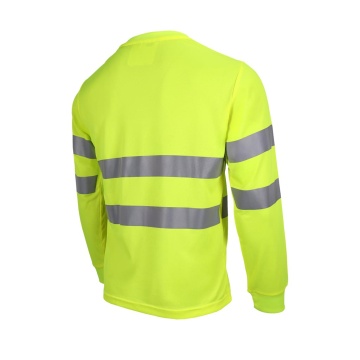 Tricou reflectorizant cu maneca lunga FLUO, material tip plasa, de inalta vizibilitate, Clasa 2 - Img 7