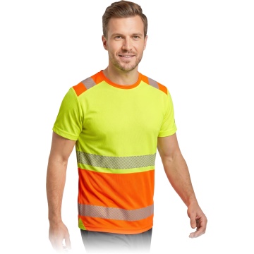 Tricou reflectorizant Iguana Mesh, pentru barbati, din poliester, cu benzi reflectorizante, pentru constructii si logistica - Img 4