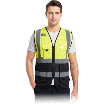 Vesta reflectorizanta ZIP, inchidere cu fermoar, buzunare multiple