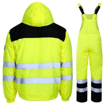 Costum de lucru impermeabil pentru iarnă HiVis Collins HV, galben neon
