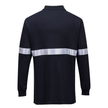 FR03 - Tricou Polo cu Maneci Lungi Antistatic si Ignifug cu Benzi Reflectorizante - Img 2