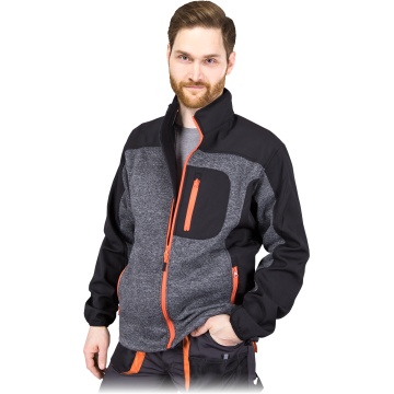 Jacheta de lucru FORECO-S, insertii softshell, buzunare cu fermoar, croiala clasica