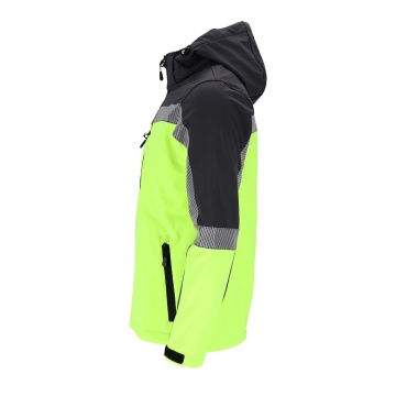 Jacheta de lucru softshell Pirol, captuseala fleece, gluga detasabila, elemente reflectorizante - Img 4