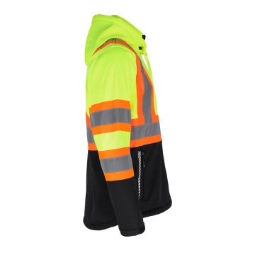 Jacheta de protectie HIWAY pentru barbati, cu gluga detasabila, de inalta vizibilitate, Clasa 2 - Img 6