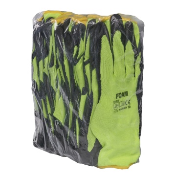 Manusi de protectie din nylon imersate in latex microporos Pack-Foam, 12 perechi/set - Img 2