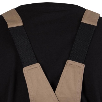 Pantaloni cu pieptar Desert, pentru barbati, din bumbac si elastan, cu insertii Cordura, pentru constructii si industrie - Img 4