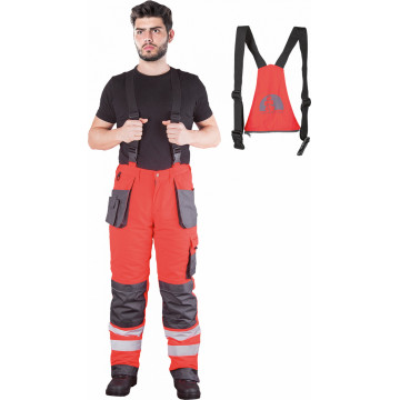 Pantaloni cu pieptar Formen Winter, HiVis - Img 1