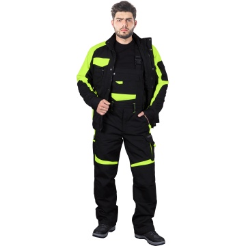 Pantaloni cu pieptar vatuiti Tanzo, buzunare multiple, talie elastica, suport genunchiere
